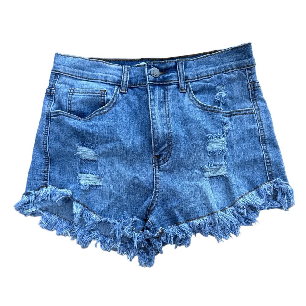 CRAZY TRAIN Jean Shorts Frayed Hem Distressed Size Small NWT